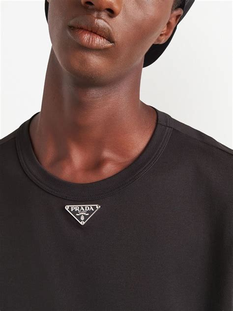 prada plaque t shirt|prada button up shirt.